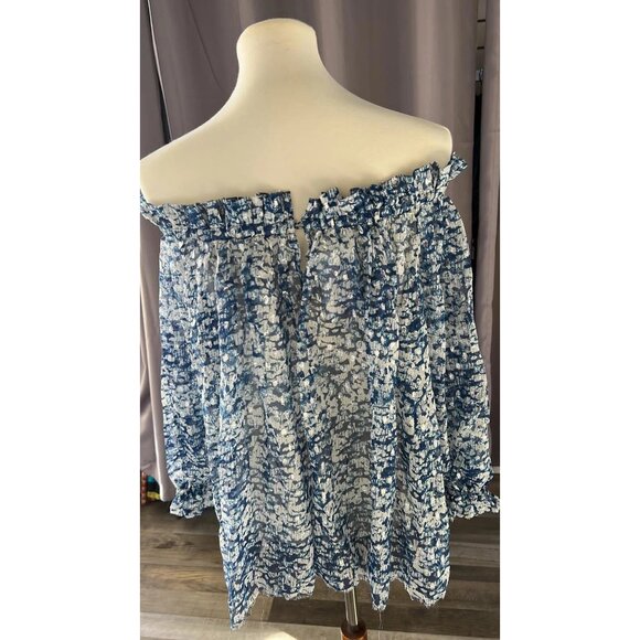 Isabel Marant Etoile Metallic Shimmer Off Shoulder Top S-1 - Picture 5 of 7